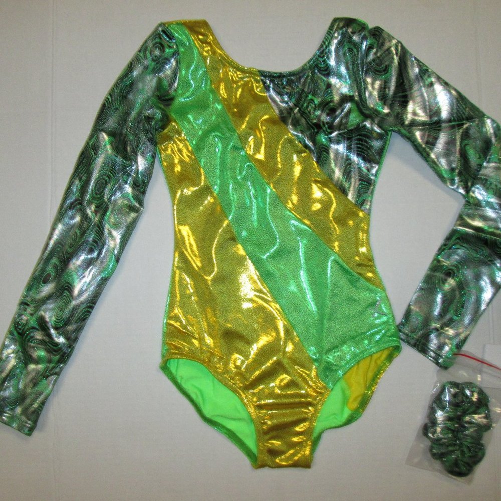 Leotard New Capezio Girls LC 10-12 Child Large Long Sleeve Dance Gymnastics CL L
